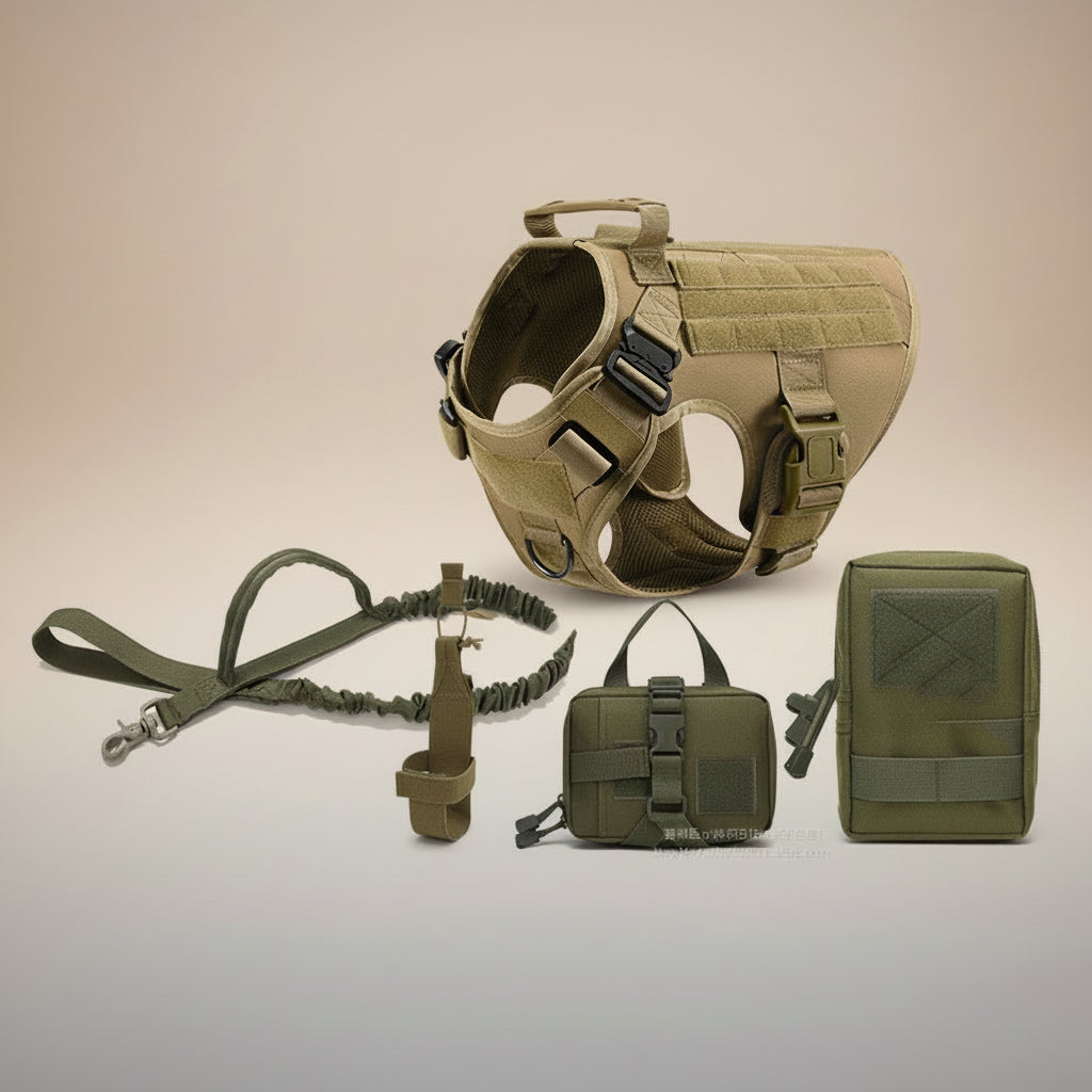 Hundesele - Profesjonell K9 Treningsvest med Bånd