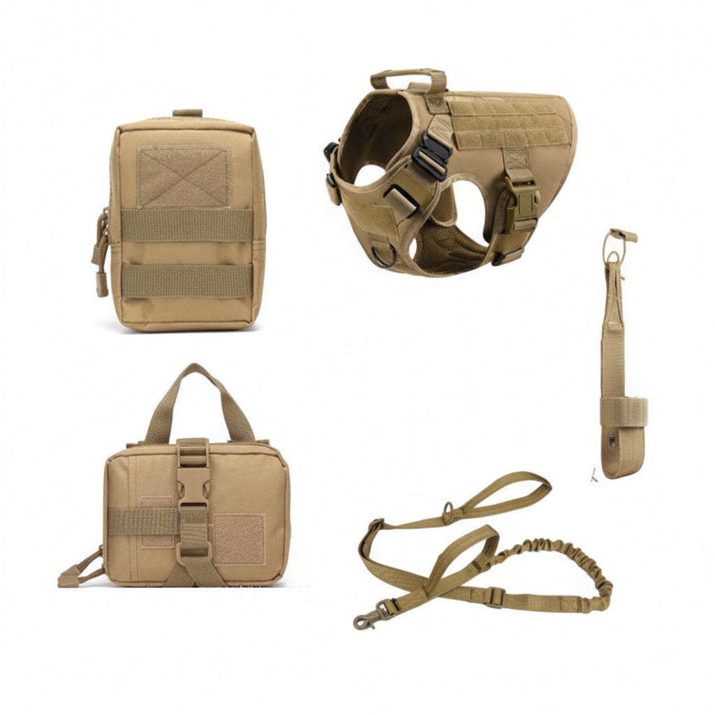 Hundesele - Profesjonell K9 Treningsvest med Bånd